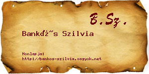 Bankós Szilvia névjegykártya