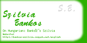 szilvia bankos business card